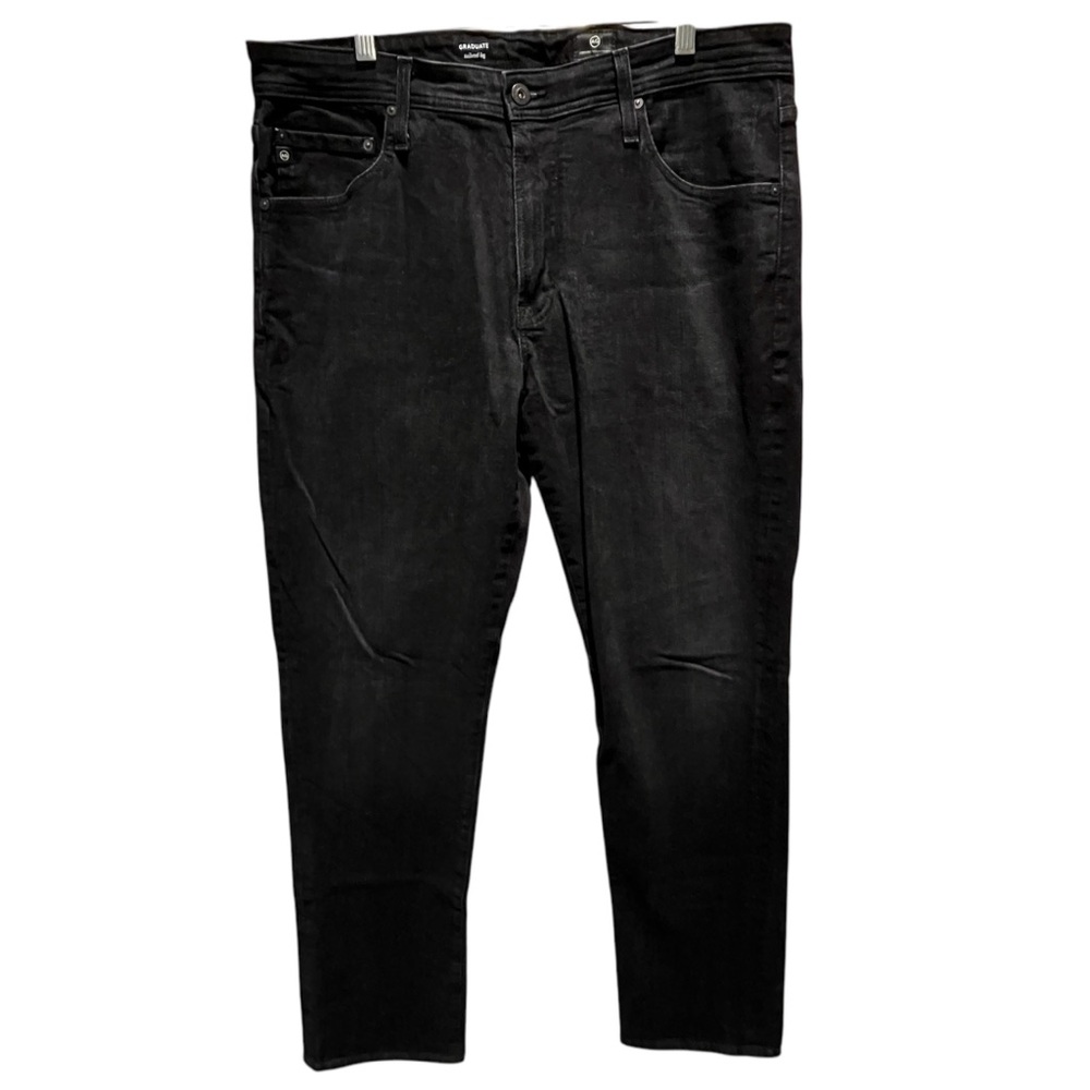 AG Adriano Goldschmeid Mens Jeans Graduate Black Tailored Leg 36x34 - Picture 7 of 7